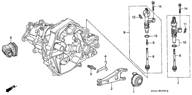 TRANSMISSION - MANUAL/MT CLUTCH RELEASE for 1999 Honda CIVIC SEDAN #1