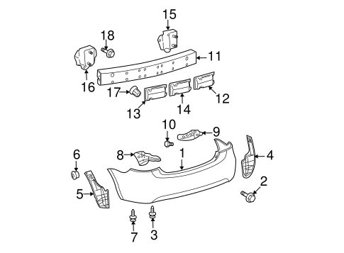 BODY/BUMPER & COMPONENTS - REAR for 2009 Toyota Yaris #2
