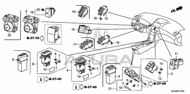Switch for 2009 Acura RL #0
