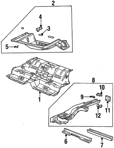 SL1 REAR FLOOR & RAILS