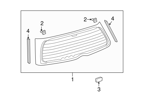 BODY/GLASS - LIFT GATE for 2004 Scion xA #1