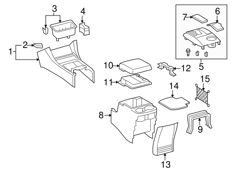BODY/CONSOLE for 2014 Toyota Tacoma #2
