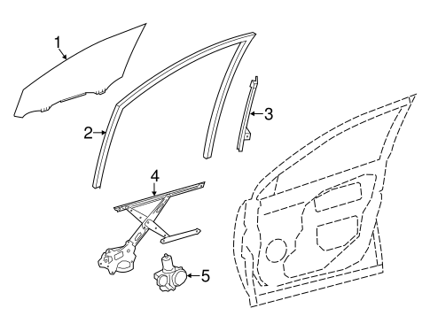 BODY/GLASS - FRONT DOOR for 2015 Toyota RAV4 #1