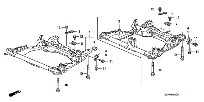 Body/Air Conditioning/Front Sub Frame for 2006 Honda CIVIC COUPE #1