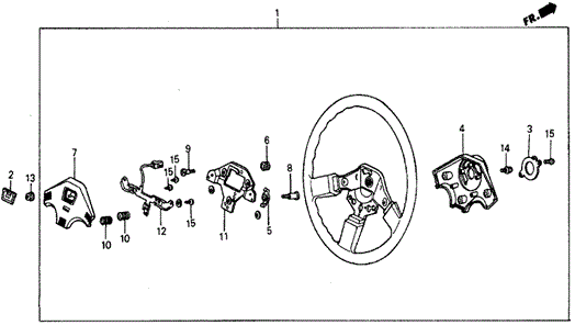 CHASSIS/STEERING WHEEL (4) for 1986 Honda CIVIC 5-DOOR #1