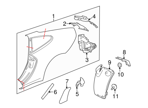 911 QUARTER PANEL & COMPONENTS