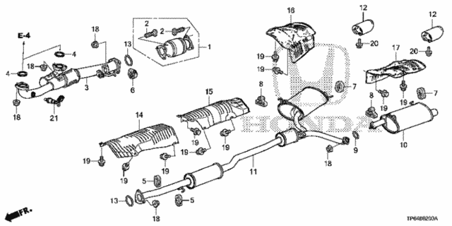 Exhaust Pipe (2WD) (V6) for 2011 Honda Accord Crosstour #0