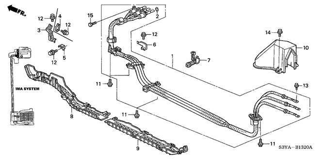 Electrical/Exhaust/Heater/Fuel/IMA Main Cable - Stay for 2005 Honda INSIGHT #1