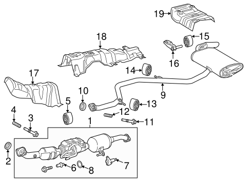 EXHAUST SYSTEM/EXHAUST COMPONENTS for 2016 Toyota Prius #1