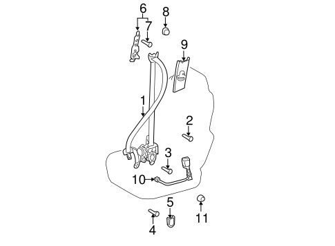 ELECTRICAL/FRONT SEAT BELTS for 2013 Toyota Sienna #1
