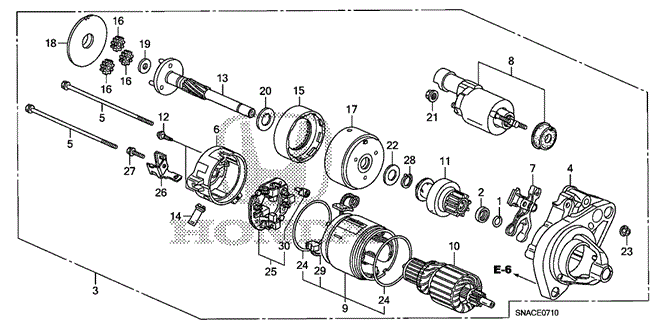 ENGINE/STARTER MOTOR (DENSO) (1.8L) for 2011 Honda CIVIC SEDAN #1