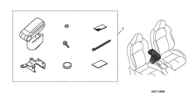 Armrest, Drivers Side With Storage for 2014 Honda CR-Z HATCHBACK #0