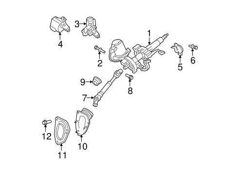 STEERING/STEERING COLUMN ASSEMBLY for 2009 Toyota Highlander #1