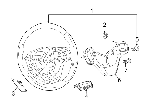 STEERING/STEERING WHEEL & TRIM for 2016 Toyota Sienna #1