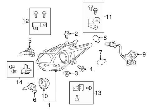 ELECTRICAL/HEADLAMP COMPONENTS for 2013 Toyota Prius V #4