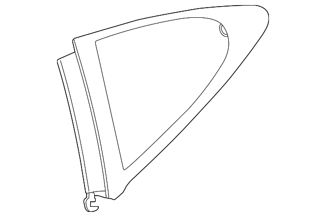 T2R12717 Деталь QUARTER GLASS, RIGHT