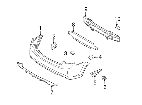 BODY/BUMPER & COMPONENTS - REAR for 2010 Kia Rio #1