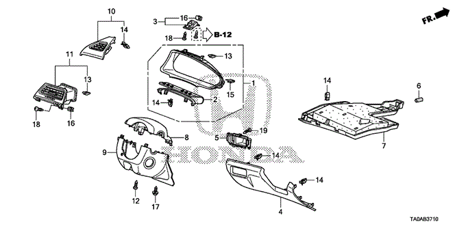Interior/Bumper/Instrument Panel Garnish (Driver Side) for 2012 Honda ACCORD SEDAN #1