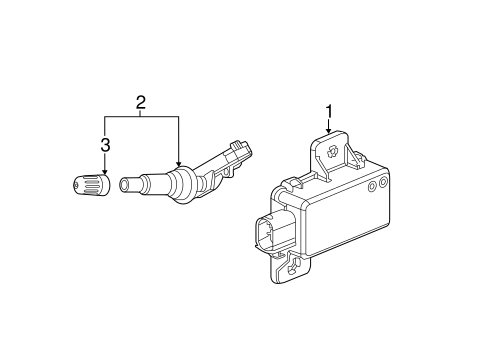 9-5 TIRE PRESSURE MONITOR COMPONENTS
