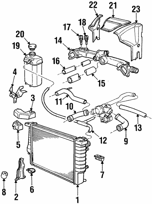 Radiator & Components for 1994 BMW 850CSi #0
