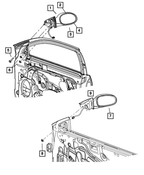 Exterior Mirror for 2002 Dodge Stratus #0