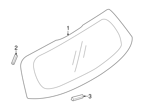 Glass - Lift Gate for 2015 Mitsubishi Mirage #0