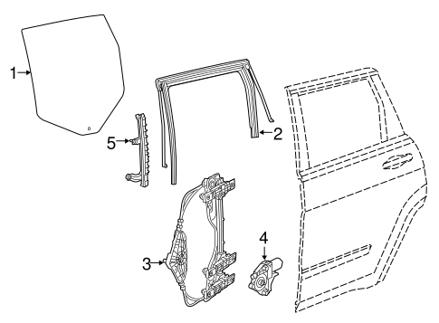 Cherokee GLASS - REAR DOOR