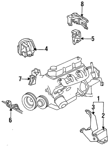 New Yorker ENGINE & TRANS MOUNTING