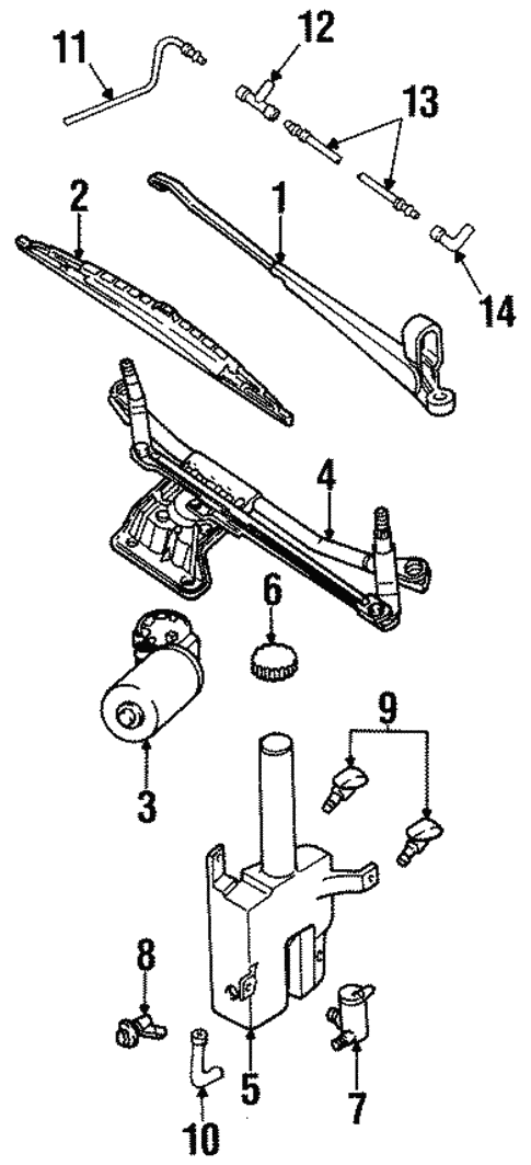 Wiper & Washer Components for 1996 Ford Contour #0