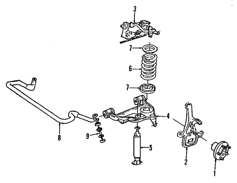Front Suspension for 1987 Ford Aerostar #1