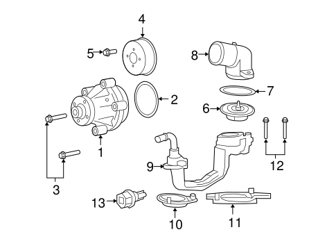 Cooling System/Water Pump for 2009 Ford F-350 Super Duty #2