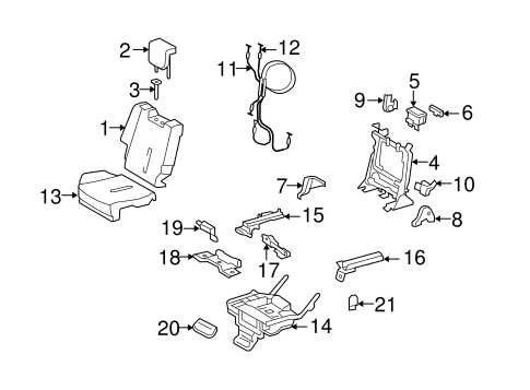 BODY/REAR SEAT COMPONENTS for 2012 Scion xD #1