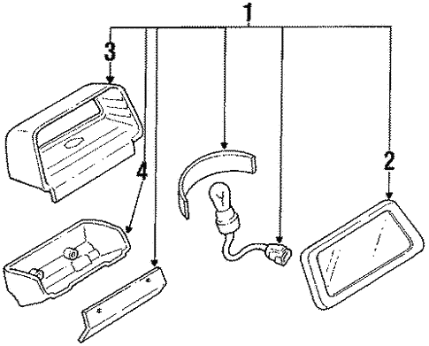 High Mount Lamps for 1992 Subaru Loyale #0