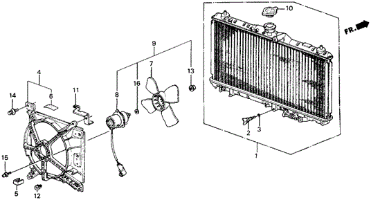 Radiator (Toyo) for 1991 Honda Prelude #0