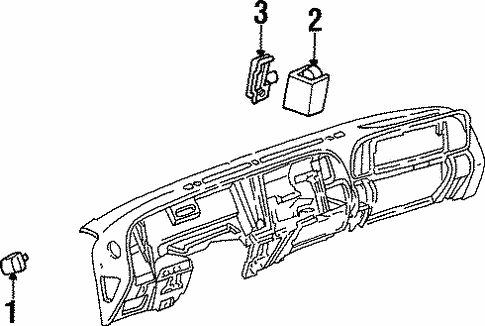 Daytime Running Lamp Components for 2000 GMC Yukon #0