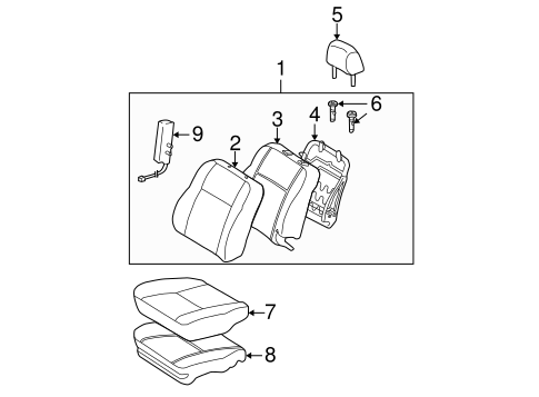 BODY/FRONT SEAT COMPONENTS for 2004 Toyota Corolla #1