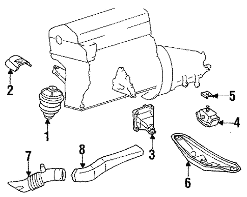 Engine Mounting for 1995 Mercedes-Benz E 320 #0