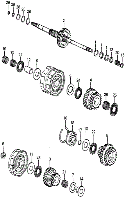 TRANSMISSION - AUTOMATIC/AT MAINSHAFT for 1984 Honda ACCORD SEDAN #1