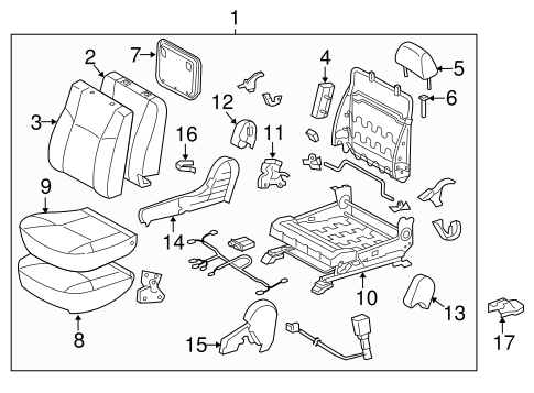 BODY/FRONT SEAT COMPONENTS for 2015 Toyota Tacoma #2