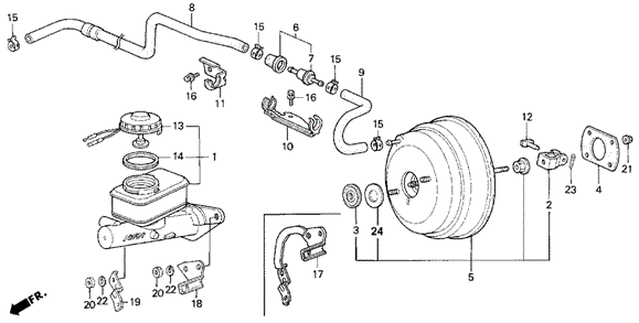 Brake Master Cylinder for 1993 Acura Legend #0
