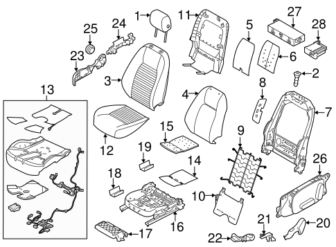 Discovery Sport PASSENGER SEAT COMPONENTS