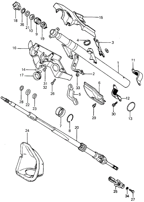 CHASSIS/STEERING COLUMN (2) for 1982 Honda CIVIC 5-DOOR #1