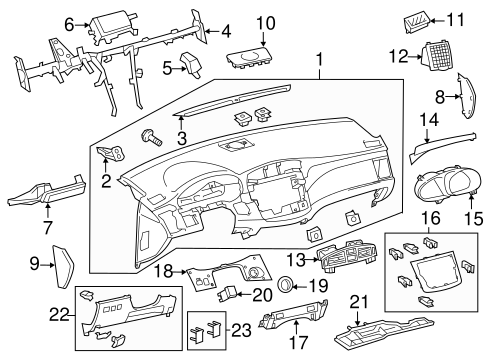 BODY/INSTRUMENT PANEL for 2012 Toyota Avalon #2