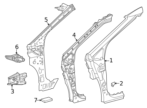 Hinge Pillar for 2020 Toyota Mirai #0