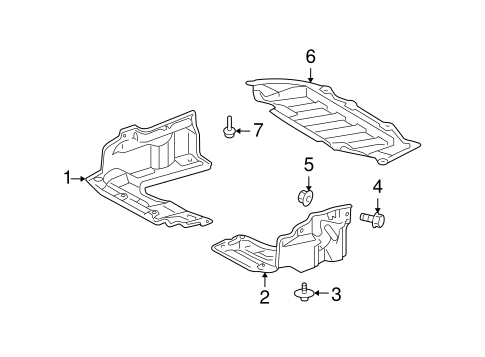 BODY/SPLASH SHIELDS for 2010 Toyota Matrix #1