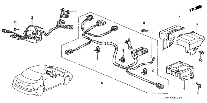 ELECTRICAL / EXHAUST / HEATER / FUEL/SRS UNIT for 1999 Honda CIVIC SEDAN #1