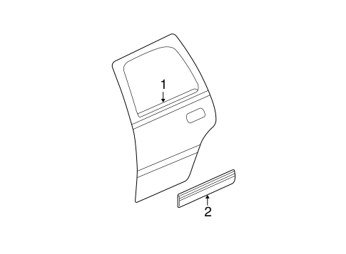 Silverado 2500 HD EXTERIOR TRIM - REAR DOOR 2