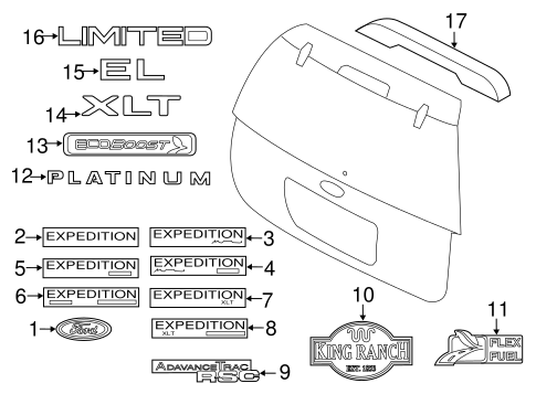 Body/Exterior Trim - Lift Gate for 2011 Ford Expedition #1