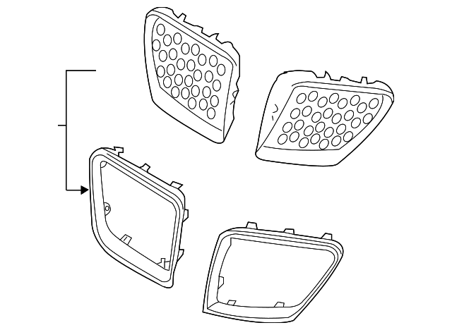 92201780 Деталь UPPER GRILLE, LEFT