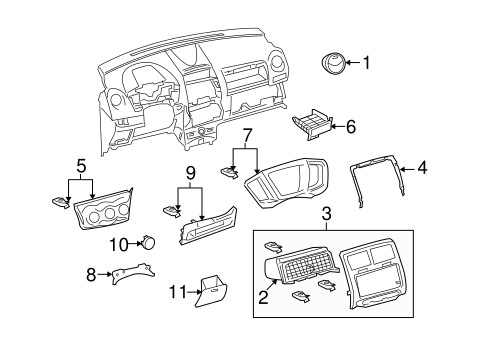 BODY/INSTRUMENT PANEL COMPONENTS for 2008 Scion xD #1